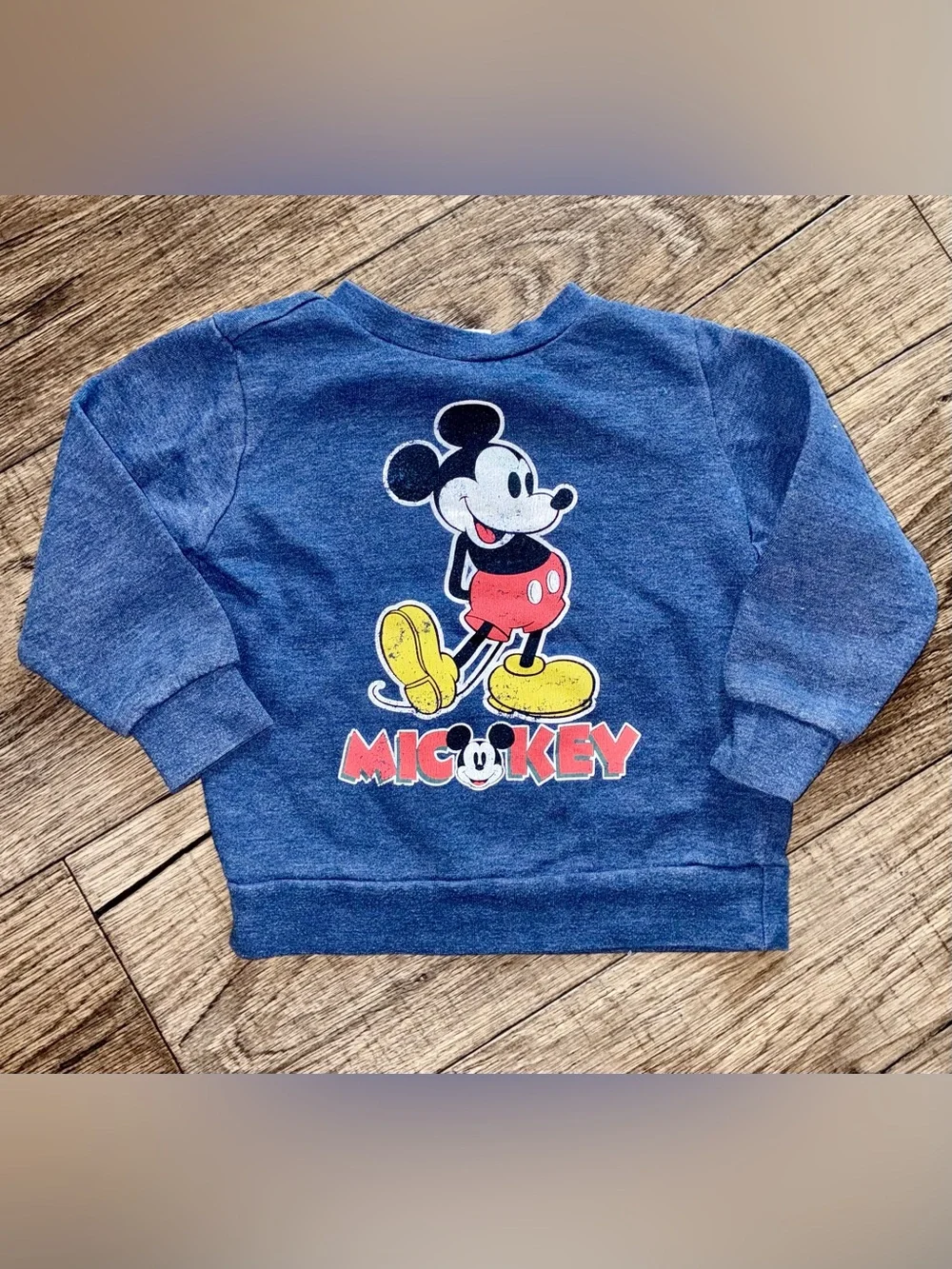 Disney Blue Kids Sweatshirt with Mickey Graphic